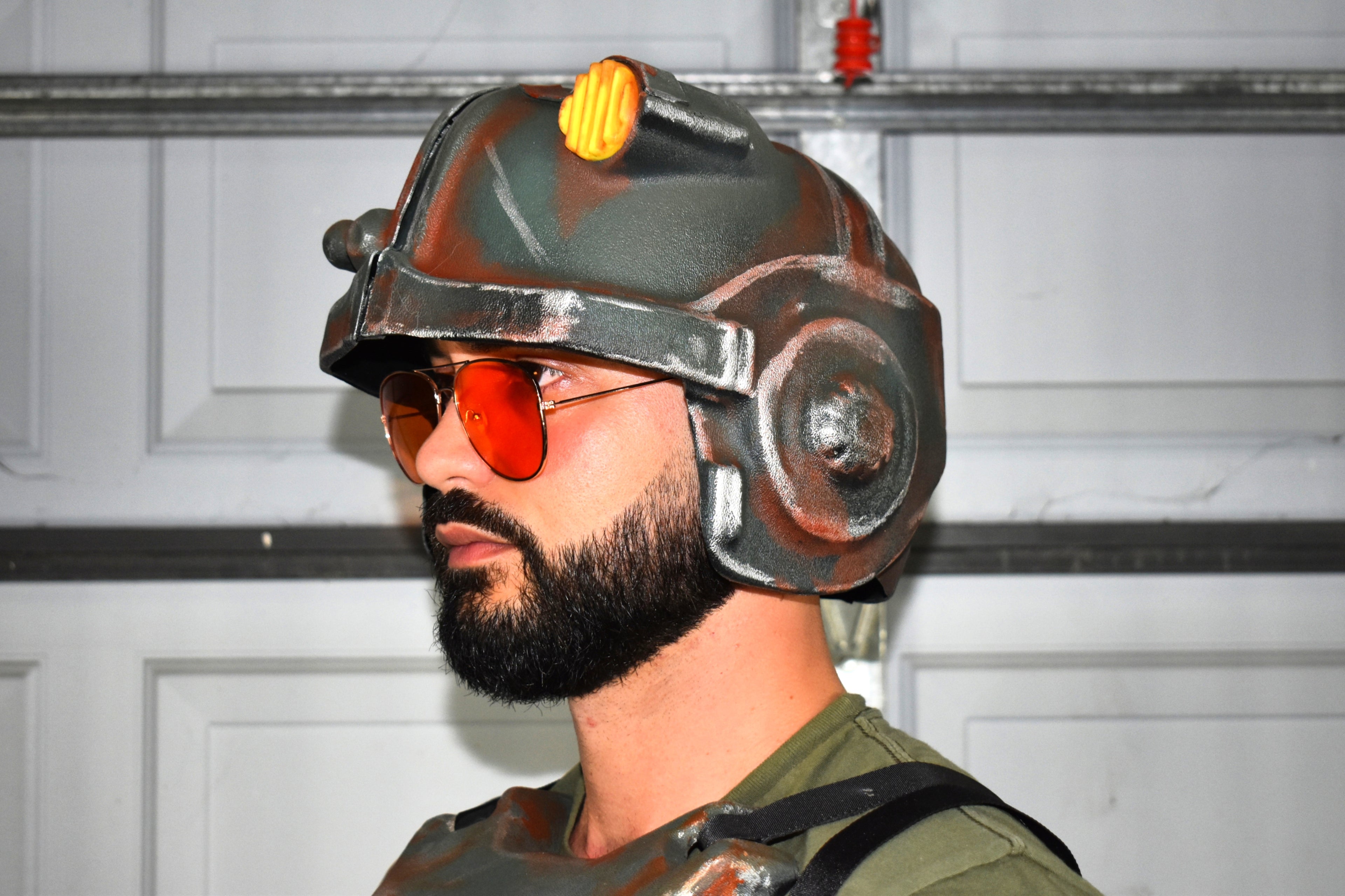 Combat Armor Helmet - Full Helmet Kit - Thermoformed - Glow-In-The-Dark Headlamp