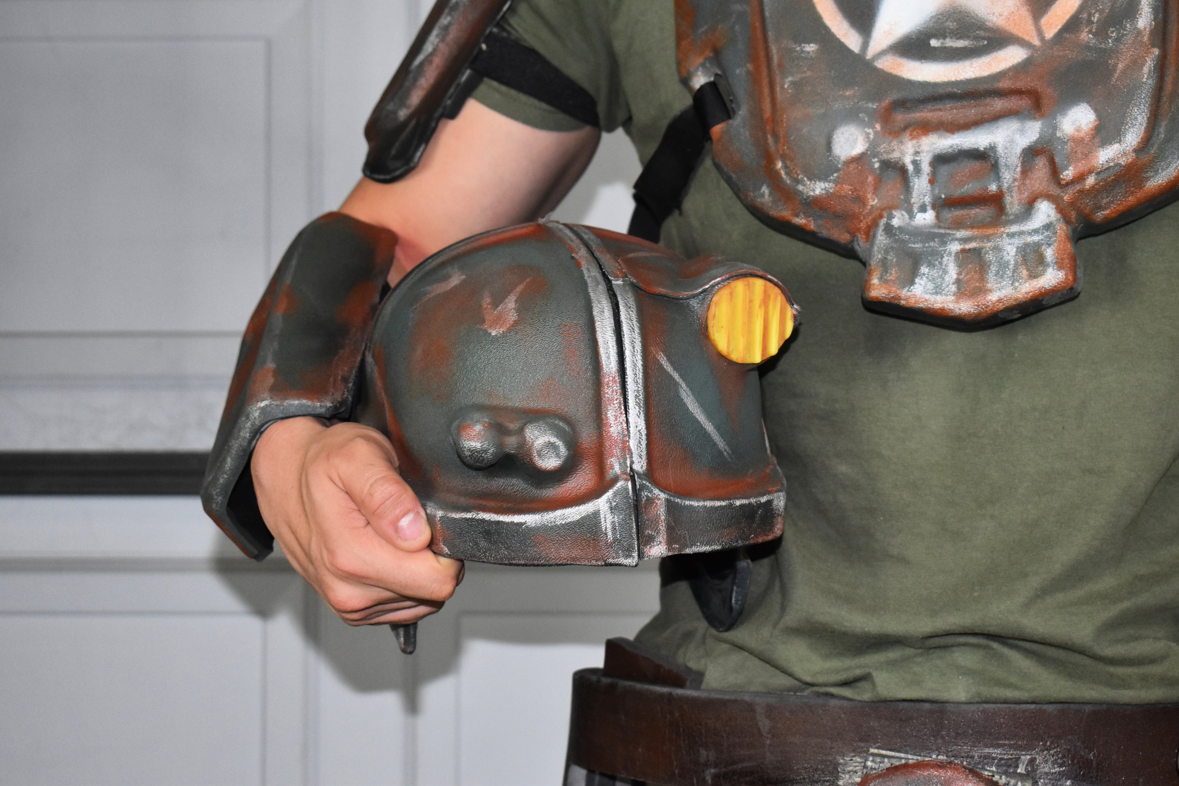 Combat Armor Helmet - Full Helmet Kit - Thermoformed - Glow-In-The-Dark Headlamp