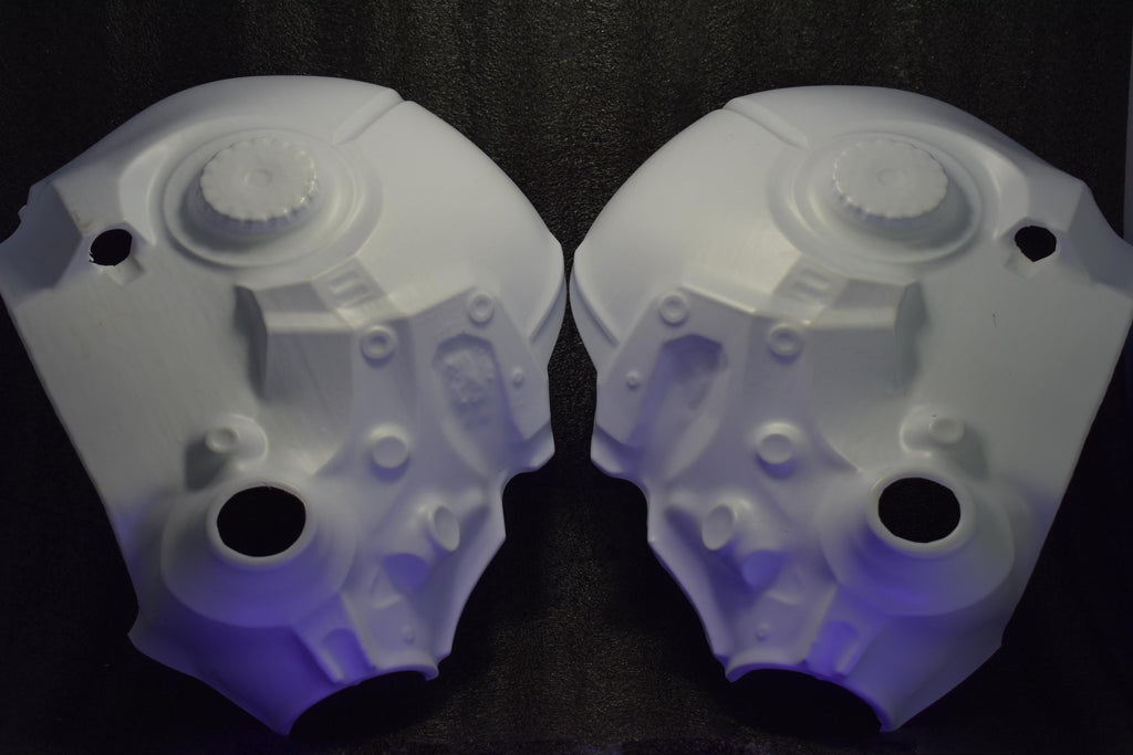 Life-Sized T-60 Power Armor HELMET Shells (UNASSEMBLED) - DIY Cosplay - Vacuum-Formed - Raw Shells