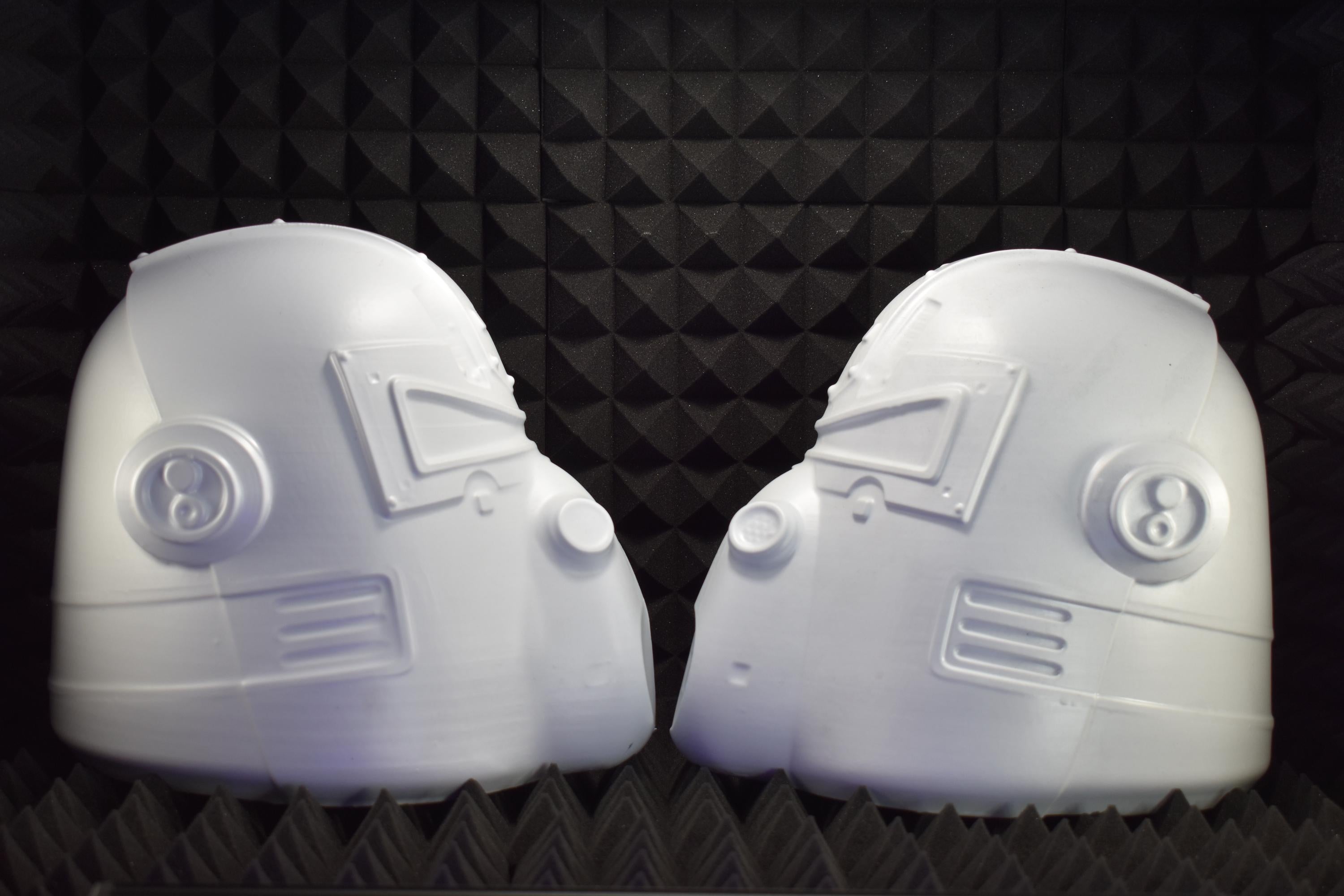 T51b Power Armor HELMET Shells (UNASSEMBLED) - DIY Cosplay Kit - Vacuum-Formed - Raw Armor Shells