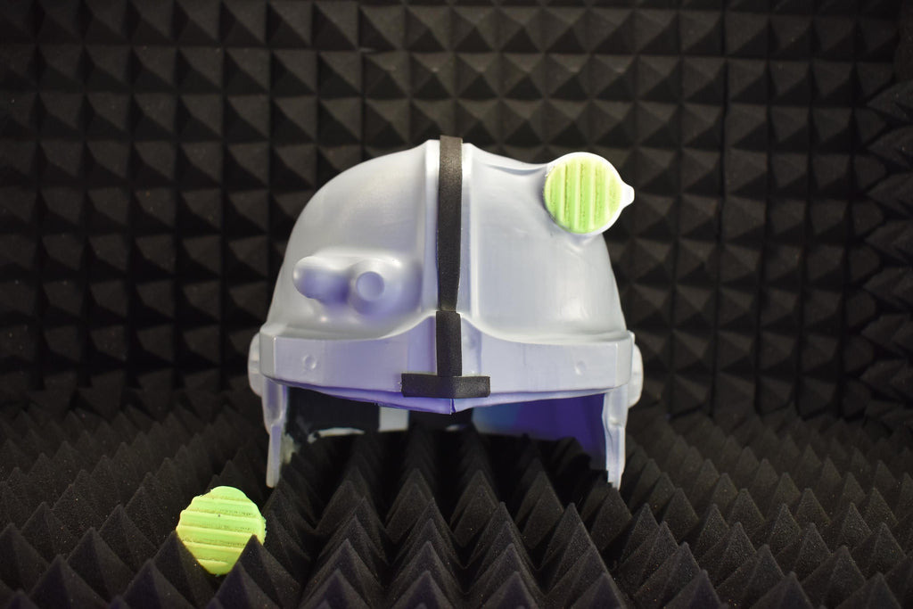 Combat Armor HELMET - Full Helmet Kit - (UNASSEMBLED) - DIY Cosplay - Vacuum-Formed - Full Kit & Glow-In-The-Dark Headlamp