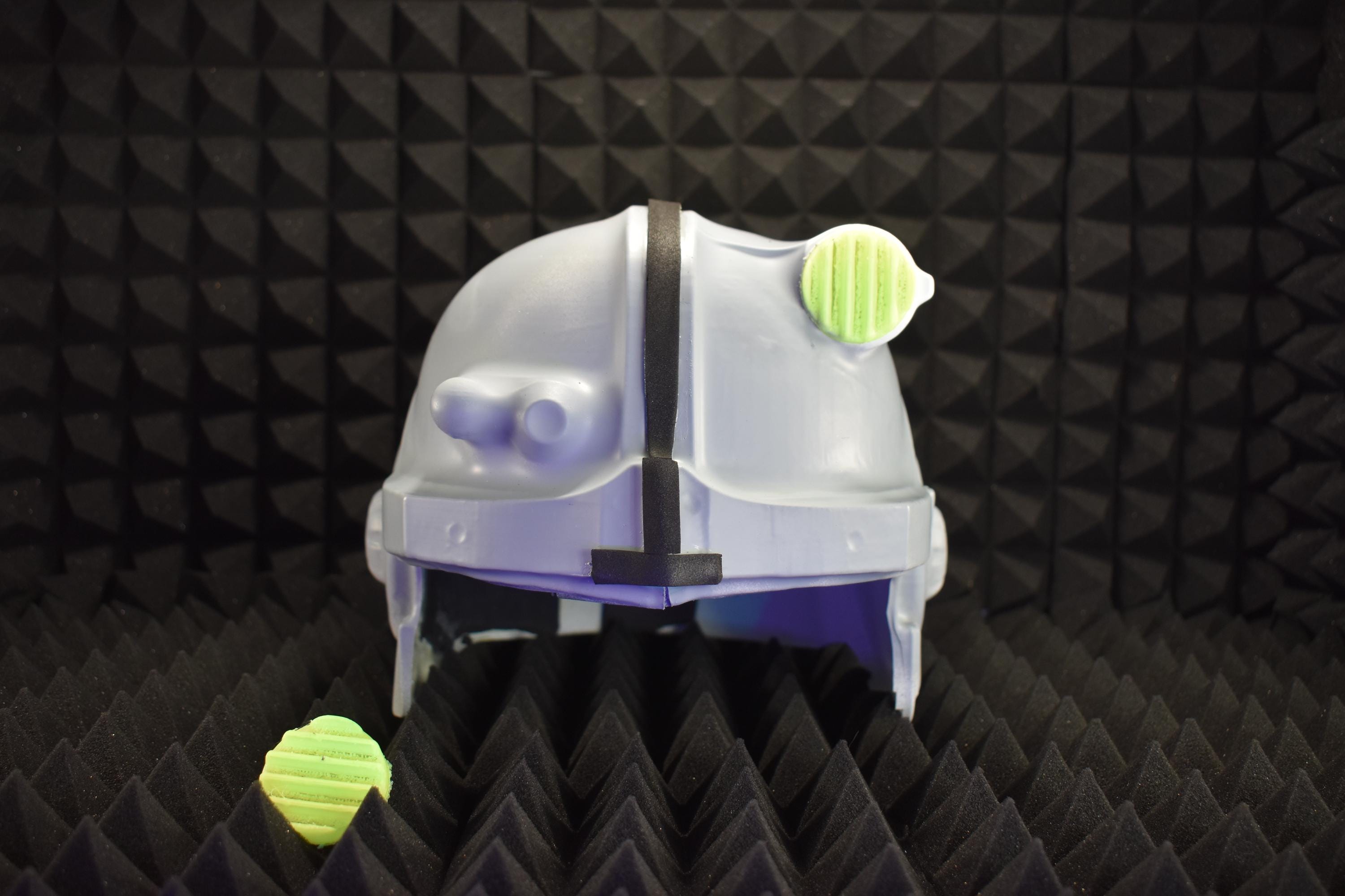 Combat Armor HELMET - Full Helmet Kit - (UNASSEMBLED) - DIY Cosplay - Vacuum-Formed - Full Kit & Glow-In-The-Dark Headlamp