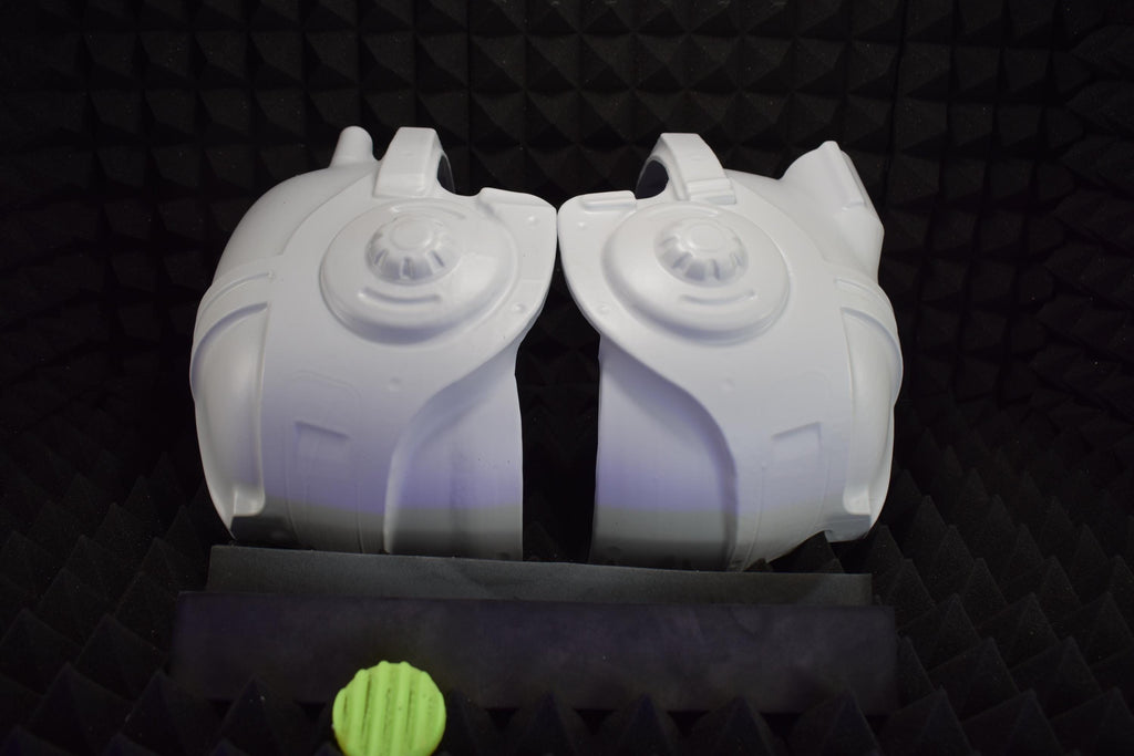 Combat Armor HELMET - Full Helmet Kit - (UNASSEMBLED) - DIY Cosplay - Vacuum-Formed - Full Kit & Glow-In-The-Dark Headlamp