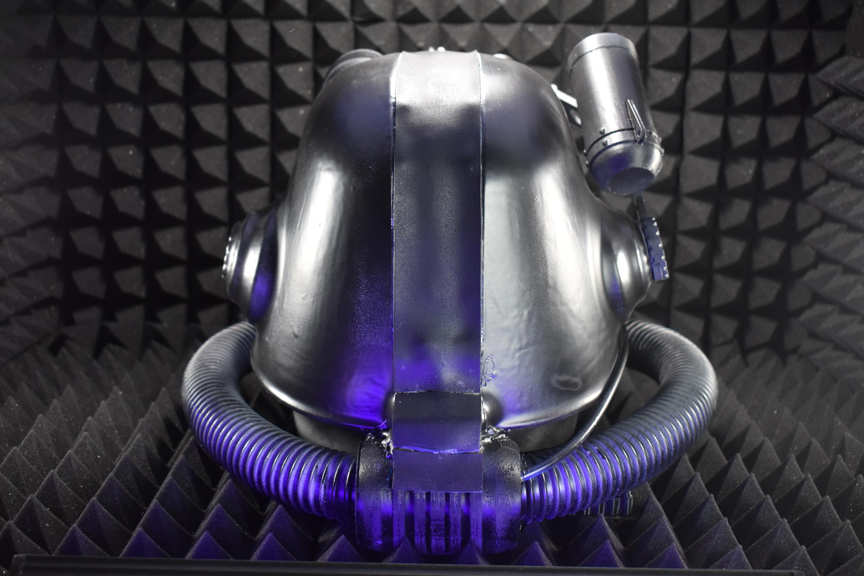 T45d Power Armor Helmet | Cosplay DIY Kit | Glow in the Dark Lamp - Assembled | Unpainted