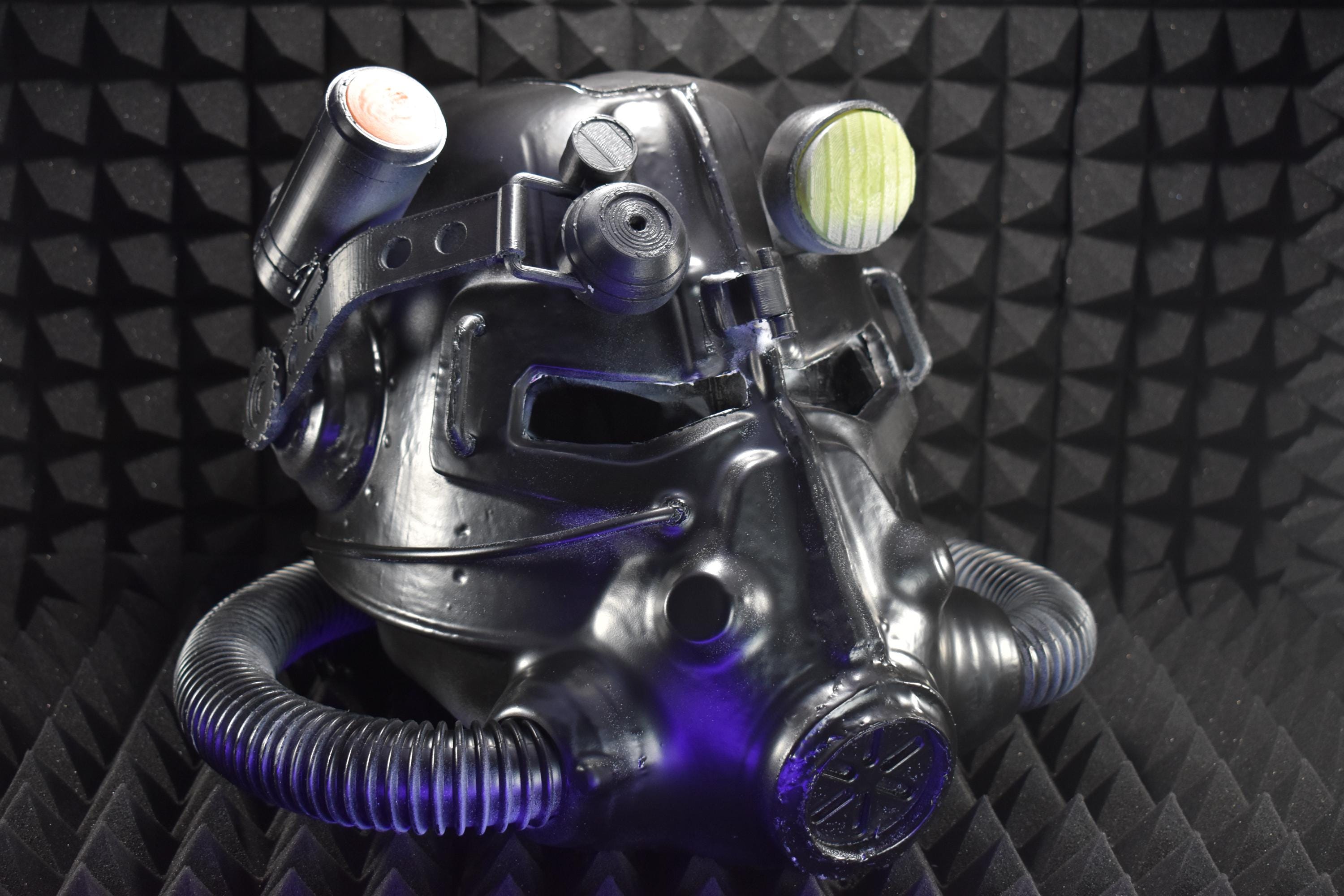 T45d Power Armor Helmet | Cosplay DIY Kit | Glow in the Dark Lamp - Assembled | Unpainted