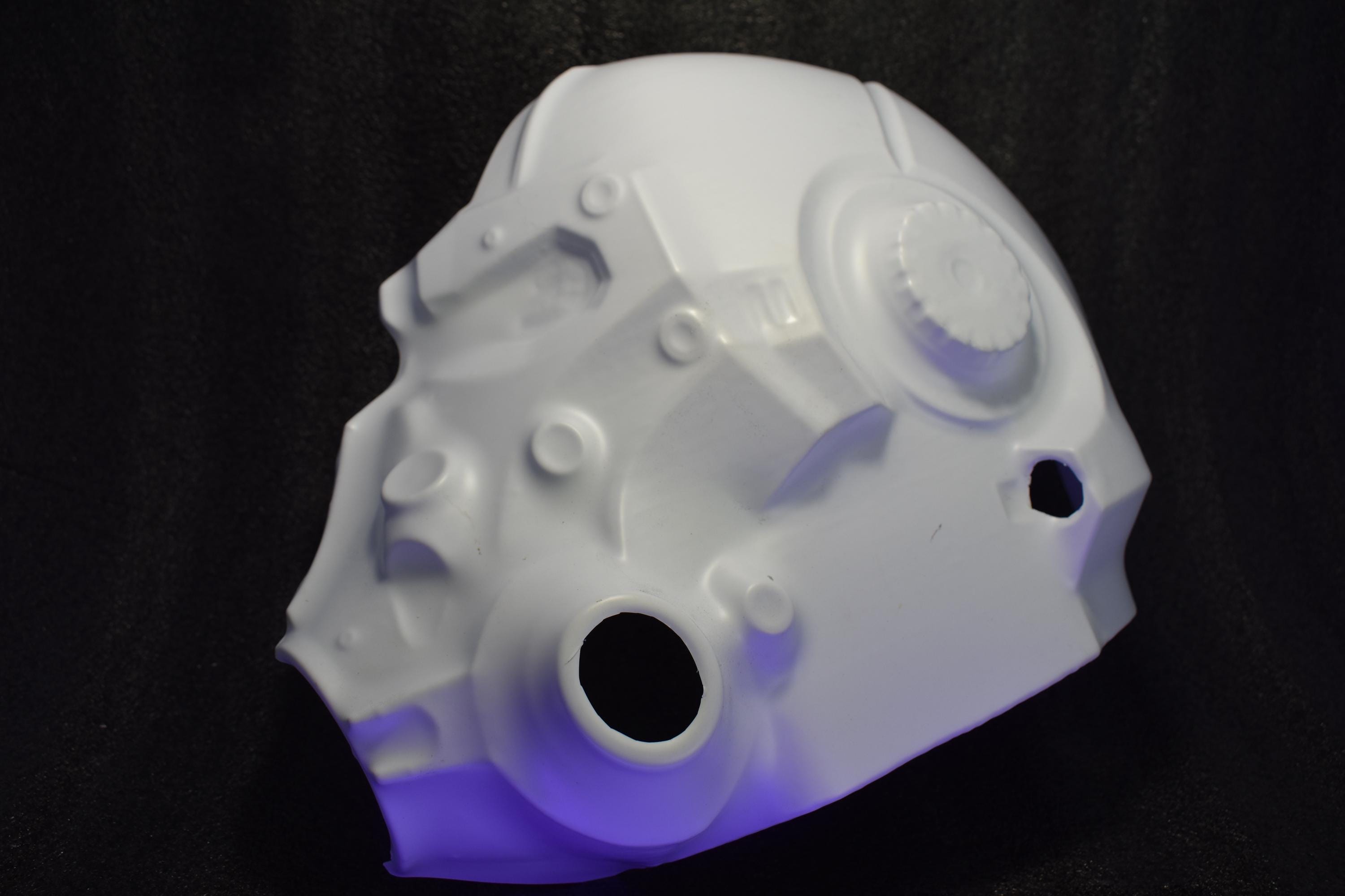 Life-Sized T-60 Power Armor HELMET Shells (UNASSEMBLED) - DIY Cosplay - Vacuum-Formed - Raw Shells
