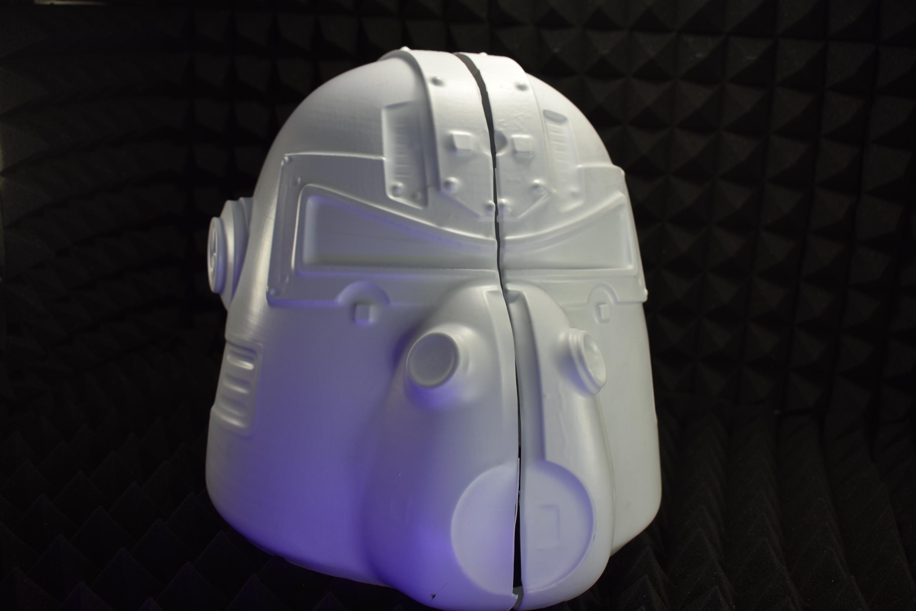 T51b Power Armor HELMET Shells (UNASSEMBLED) - DIY Cosplay Kit - Vacuum-Formed - Raw Armor Shells