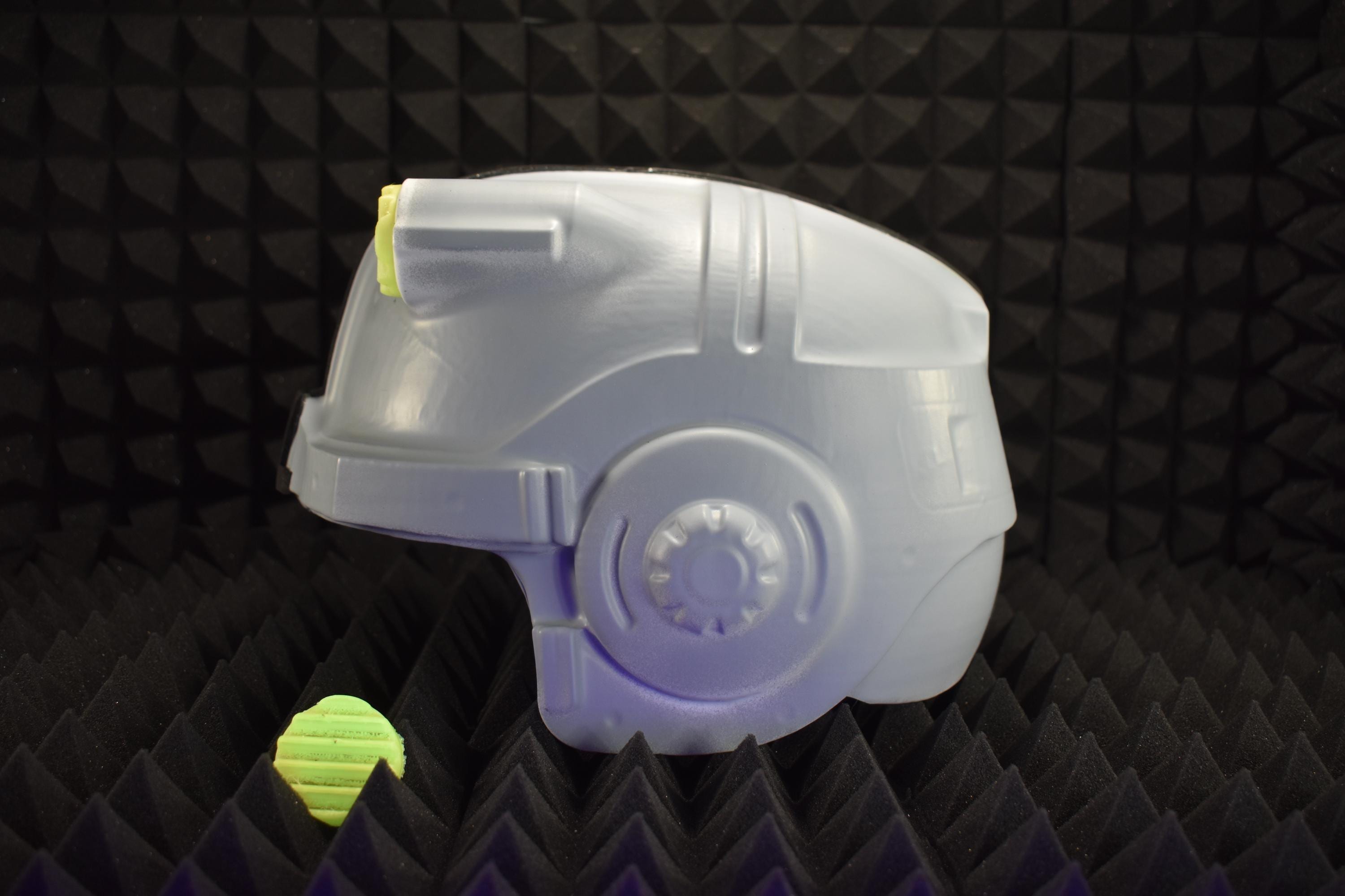 Combat Armor HELMET - Full Helmet Kit - (UNASSEMBLED) - DIY Cosplay - Vacuum-Formed - Full Kit & Glow-In-The-Dark Headlamp