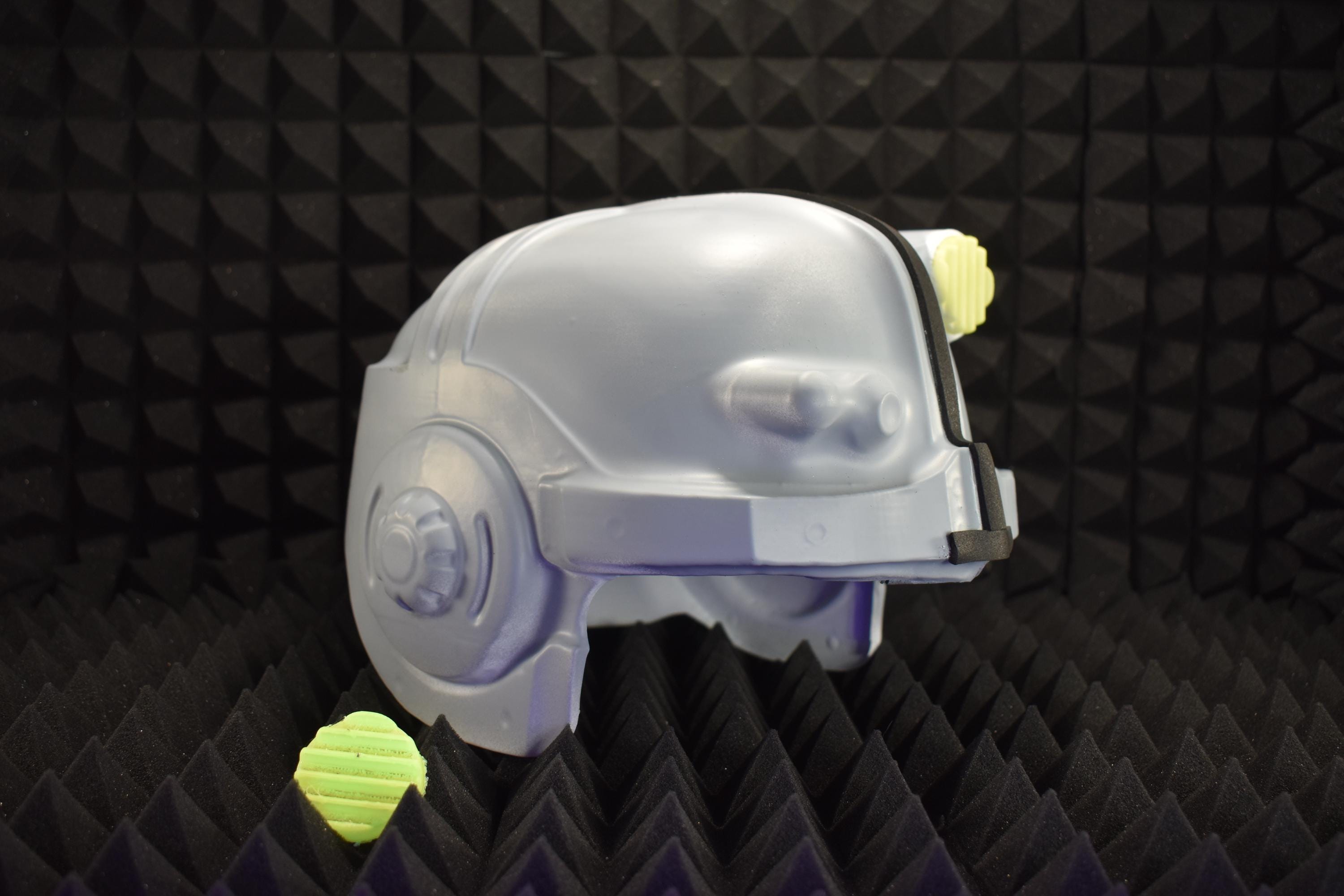 Combat Armor HELMET - Full Helmet Kit - (UNASSEMBLED) - DIY Cosplay - Vacuum-Formed - Full Kit & Glow-In-The-Dark Headlamp