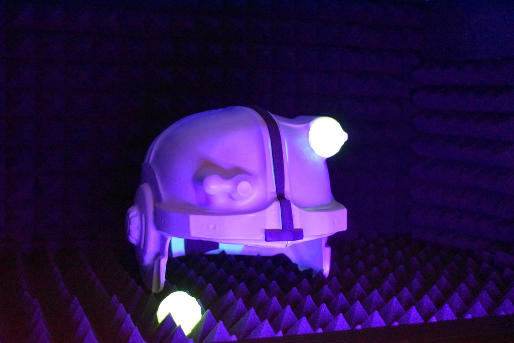 Combat Armor HELMET - Full Helmet Kit - (UNASSEMBLED) - DIY Cosplay - Vacuum-Formed - Full Kit & Glow-In-The-Dark Headlamp