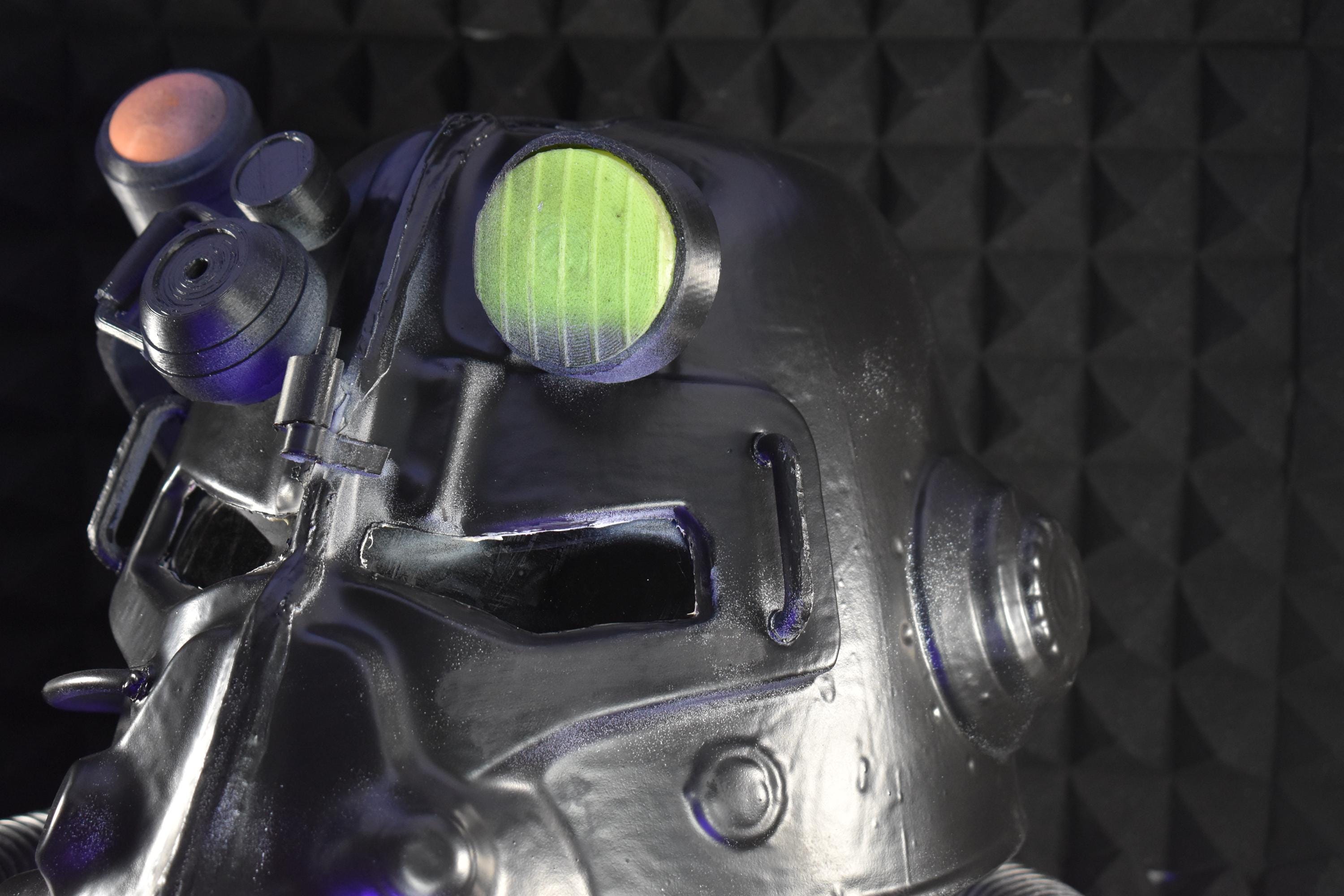 T45d Power Armor Helmet | Cosplay DIY Kit | Glow in the Dark Lamp - Assembled | Unpainted