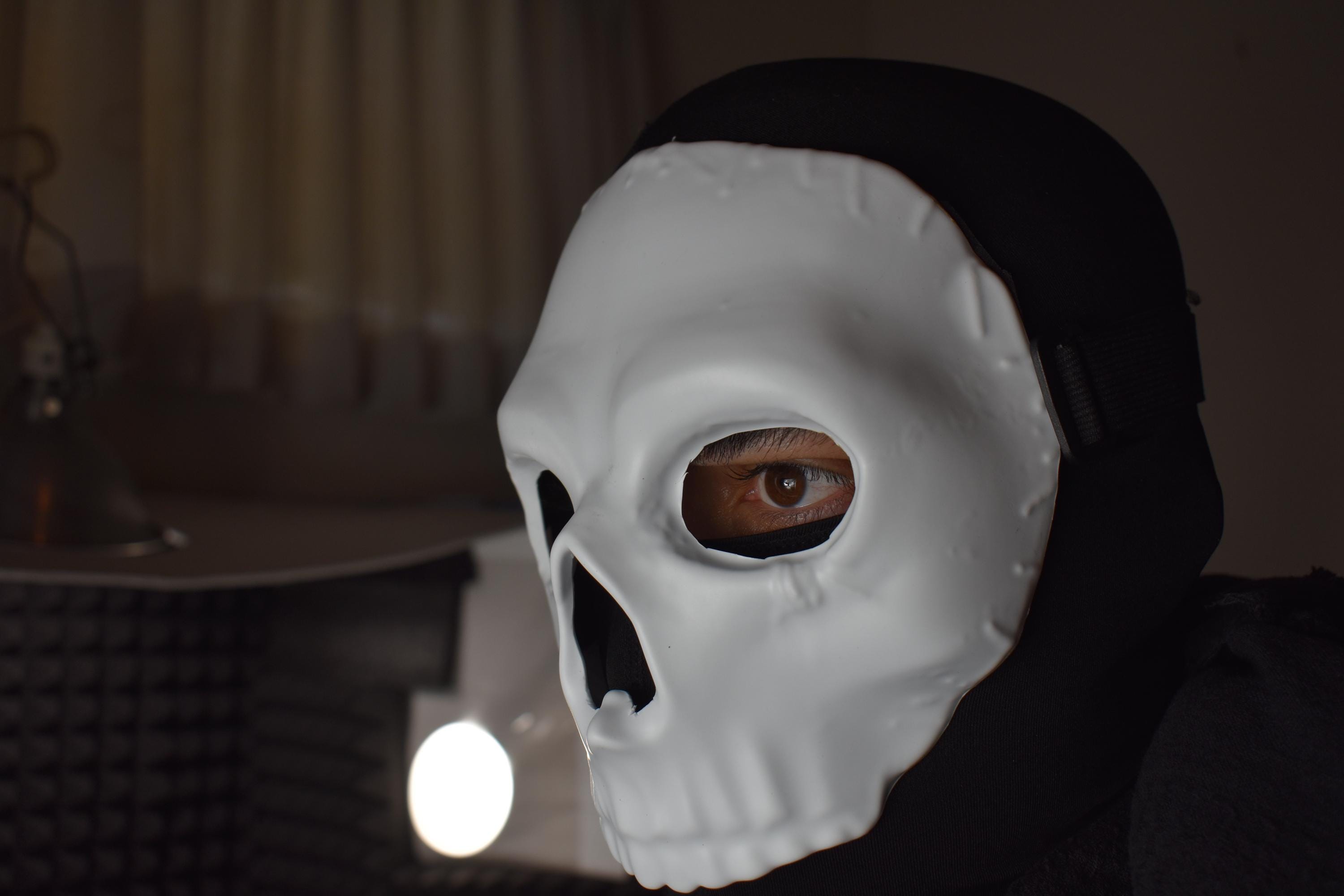 Tactical Phantom Skull Mask  DIY Special Forces Cosplay, Unpainted, Customizable, Thermoformed & Durable