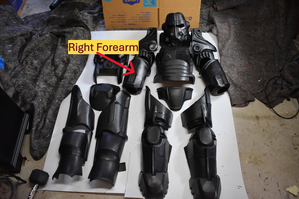 T-45D Power Armor Right Forearm  DIY Cosplay Kit (Unassembled) | Fallout-Inspired Vacuum-Formed ABS Shell