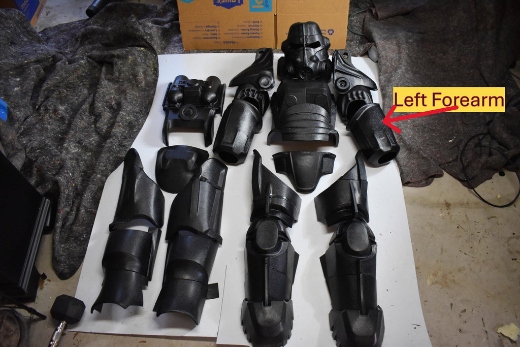 T-45D Power Armor Left Forearm  DIY Cosplay Kit (Unassembled) | Fallout-Inspired Vacuum-Formed ABS Shell