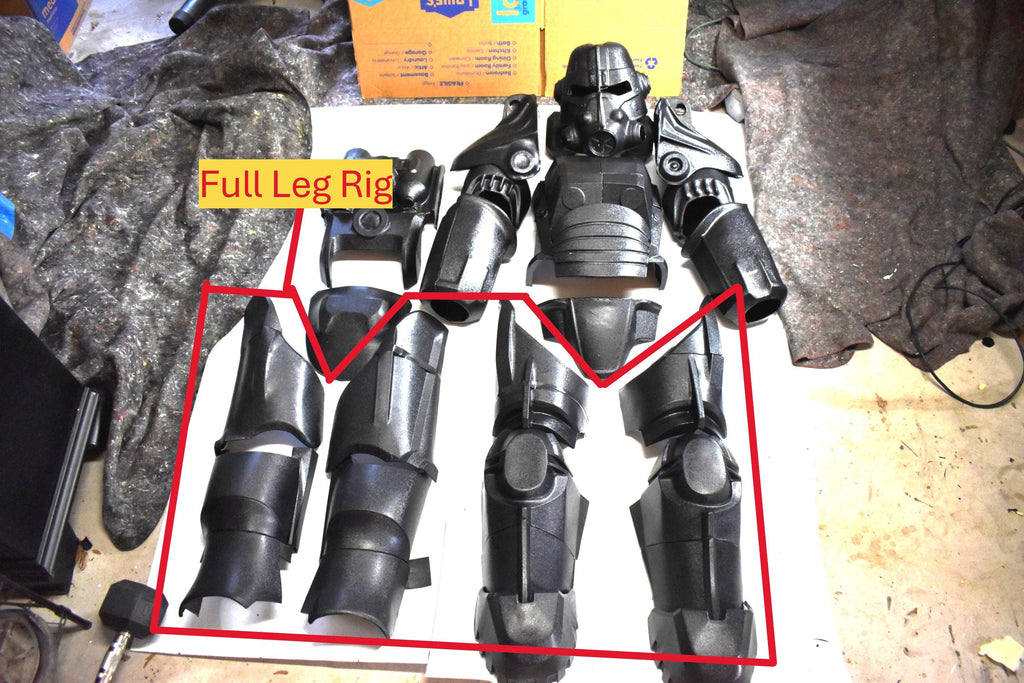 T-45D Power Armor Leg Rig  Cosplay Kit (DIY Unassembled)  Life-Size Thermoformed ABS Armor Inspired by Fallout