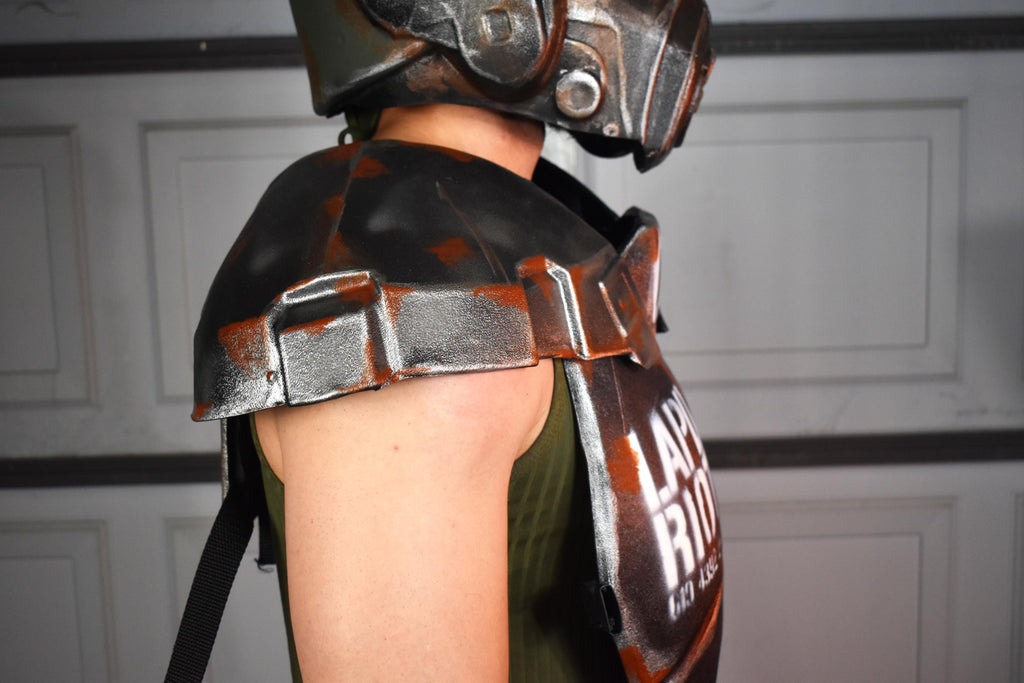 NCR Veteran Ranger Shoulder Armor (Left + Right)  Fallout DIY Cosplay Kit (Unassembled) | Vacuum-Formed ABS Riot Gear